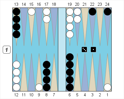 Backgammon Strategy  White to play 62 trailing in a match to 5