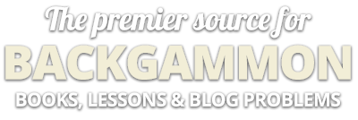The premier source for backgammon books, lessons & blog problems.